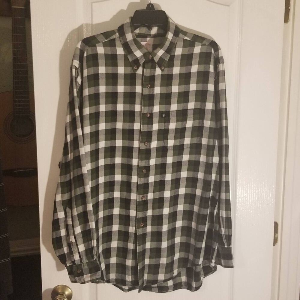 BROOKS‎ bros plaid button down shirt men's large